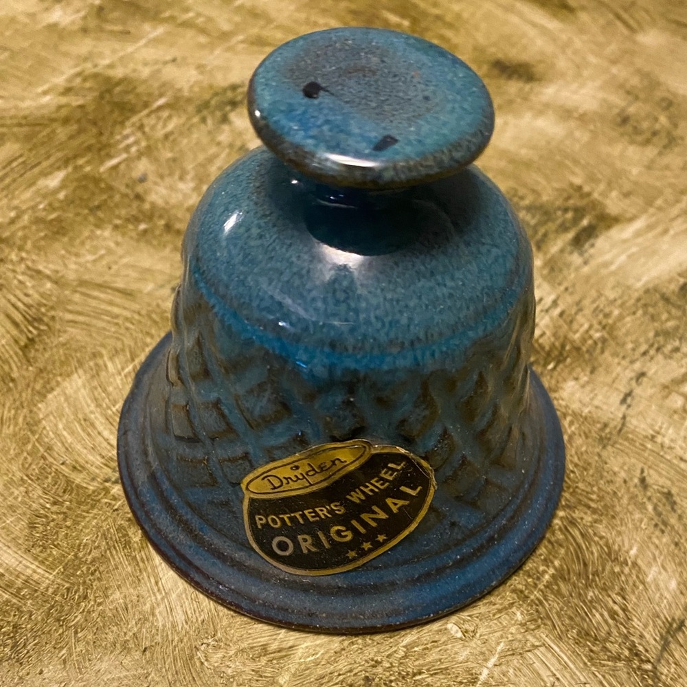Dryden Pottery Original Vintage Bell Signed and Dated Made in USA